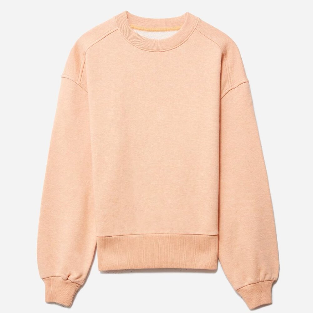 Everlane The Track Oversized Crew 100% organic cotton orange sweatshirt medium M